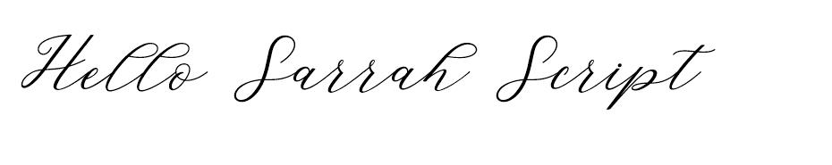 Hello Sarrah Script font